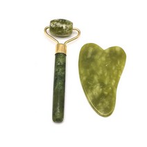Jade Massager for Face 구아슈 스크레이퍼 스킨 케어 페이셜 롤러 뷰티 과샤 바디 릴렉스 구아샤 스톤 마, 03 single head roller