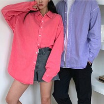 남녀공용 피그먼트 오버핏 남방 데일리 셔츠 10컬러