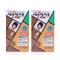 세븐에이트 무향료 칼라크림 염모제 60g, 4호 자연스런 밤색, 1개