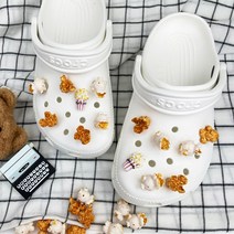 팝콘 장식 신발꾸미기 슬리퍼장식 파츠악세사리 장식 파츠 팝콘 세트(14pcs)