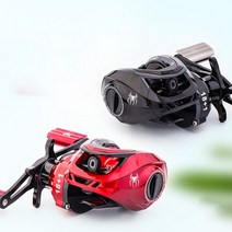 스파이더 베이트릴 7.2:1 18+1볼 바다 민물 낚시릴, 블랙 우핸들