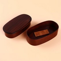 나무도시락 디저트 용기 과일도시락용기 도시락 휴대용 피크닉 나무 케이스, Double lacquer