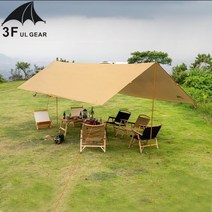 3F UL GEAR 초경량 자외선 차단 실리콘 코팅 타프 3M~5M, 1개, 3X3M(블루)