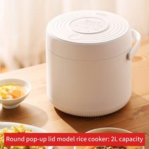 멀티압력쿠커 스테인레스 스마트 전기냄비 다기능 미니 지능형 전기 밥솥 2L 220V 가정용 기숙사 통합, 01 White