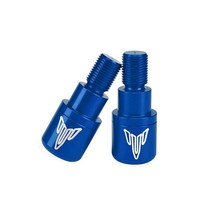 BarBaren CNC 바 엔드 캡 MT-07 FZ-07 XSR700/900 MT-09 FZ-09 MT-10 FZ-10 MT-125 XJ6 T-MAX용, Blue