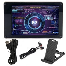 듀얼 usb 보조 디스플레이 3.5 인치 ips diy 컴퓨터 온도 모니터링 cpu gpu ram hdd 아크릴 미니 itx 케이스 aida64, 콤보 b