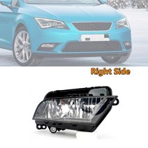자동차 조명 앞 범퍼 안개등 램프 + 그릴 와이어 어셈블리 Seat Leon 2013, 02 Right No Bulb