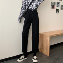 키작녀 키작은여자 청 바지 쇼핑몰 150CM 단신 와이드 스트레이트 8부 높이조절