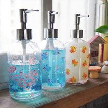 펌프식 다용도 유리병 3type컨츄리아이템, C.멀티레드