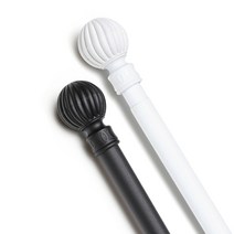 윈도우드레스 25mm 심플라운드 커튼봉 12자 블랙