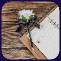 장미 플라워 볼펜 아이보리 예쁜펜 특이한볼펜