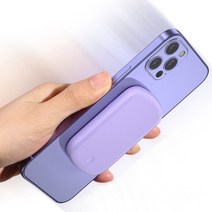 맥세이프 무선 휴대폰충전기 보조배터리 20W 10000mAh 미니 삼성 갤럭시 애플 아이폰 마그넷 링스티커 포함, 화이트