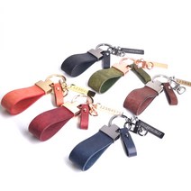 이태리 푸에블로 소가죽 양면 무료각인 번호판 키링, 흑니켈, 와인