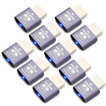 HDMI 더미 플러그 핏 헤드리스 디스플레이 에뮬레이터 DDC EDID 헤드리스 고스 윈도우 맥 OSX 리눅스 그래픽 가속에 적합 3840x2160@60Hz 3P, 4K-10P