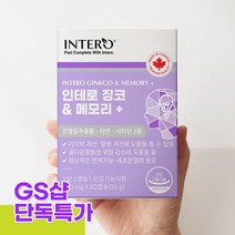 인테로 징코 은행잎추출물 기억력 혈행 개선 두뇌 2개월분, 단품, 단품
