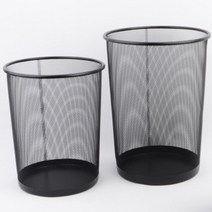 다용도 철제 쓰레기통 철망 야외 원형 카페 사무실 쓰레기통 가정용 휴지통 / 색상랜덤, 대 1개