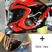 바이크 부품 풀페이스 오토바이 헬멧 X14 화이트 뒤 라이딩 모토크로스 레이싱, 09 A with silver visor_04 XXL