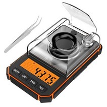 0.001g 전자 디지털 저울 휴대용 미니 저울 정밀 전문 포켓 저울 밀리그램 50g 교정 중량, 주황색