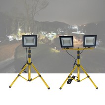 LED 투광기 스탠드 투광등 작업등 야외조명등 거치대 받침대 1구2구 삼각대, 1등용 투광등(30W)