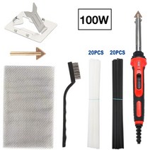 인두기 납땜기 전기 가스 무선 인두기 땜질 인두팁 세트 휴대용 고주파 제거기 다리미 usb 자동차 범퍼 수리 스무딩 전기 플라스틱 수리 스크레이퍼 핫 스테이플러 플러그 가죽, 220v 나, 100w 세트