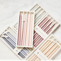 인테리어 오브제 캔들 테이퍼 양초 막대초 세트 +/PT225739EA, POM 그라데이션 핑크