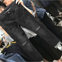 스키니 찢어진 청바지 여성 봄여름가을 캐주얼 여자 귀여운 데님 바지 가성비 도매 판매