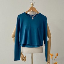 키메라제이 1+1 크롭 간절기 골지 라운드 티셔츠 6color