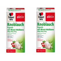 Doppelherz Garlic Capsules Mistletoe Hawthorn 도펠헤르츠 미슬토 산사나무 함유 마늘 캡슐 480정 2개