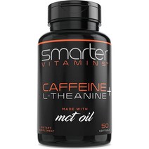 USA직구 스마트 비타민 카페인 200mg 코코넛 100% 함유 MCT 오일 L-테아닌 50소프트 젤 1Pack, 수량, 상세참조