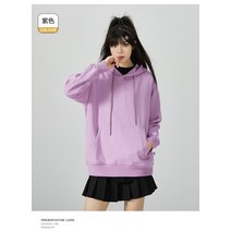 남녀공용 맨투맨 후드 힙합 패션 필수 풀오버 스웨터 솔리드 롱 S 가을 겨울