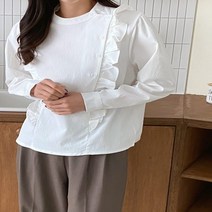 수키 단추 프릴 블라우스 1092388