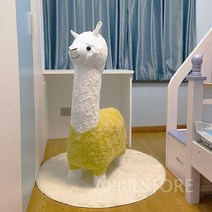 알파카 인형 동물 의자 벤치 스툴 아이 방 꾸미기 오브제 장난감 집들이 이사 선물 신발장, 옐로우 알파카 1.05 m (두꺼운 램 프리스)