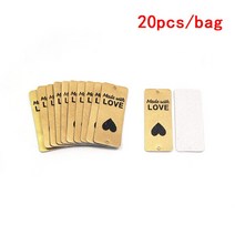 수제 러브 라벨 PU 가죽 태그 20 개바느질 공예 핸드메이드 가방 신발 뜨개질 5x2cm, 14 as pic