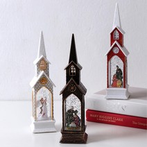 뾰족한 집모양 아기예수 천사 워터볼 반짝이 스노우볼, B(구유)