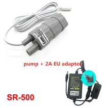 유압펌프 하이 리프트 5M 12V 24V 고압 DC 잠수정 펌프 600L H 1000L 마이크로 모터 스트레이트 슬롯 커팅, 03 SR-500 n EU adapter_01 12V