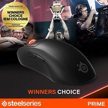 SteelSeries 에스포트 미니 FPS 게이밍 마우스 울트라 라이트 61g 프라임 미니 에디션 프로그래밍 가능 버튼 5개 18K CPI 트루무브 프로 센서 광자기 스위