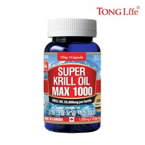 Canada 캐나다정품 통라이프 슈퍼 크릴오일 맥스1000(남극크릴100%)-1000mgx30캡슐-1병, 1병, 30캡슐, 30정