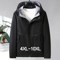 역시즌 남자 빅사이즈 후드 자켓 캐주얼 바람막이 블랙 4XL-10XL