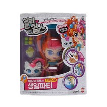 손오공 컬리걸스 싱글팩과 디럭스팩세트 / 헤어 스타일링 인형놀이, 디럭스팩- 애쉴리&룰루 생일파티