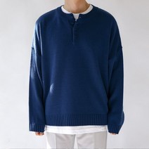 헨리넥 반오픈 오버핏 니트 (6color) T#2736