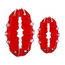 브레이크캘리퍼 자동차 캘리퍼 커버 튜닝 차량 스 커버 유니버설 스 커버 2pcs 리어, 레드엠