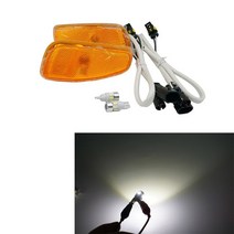 Led 사이드 반사 자동차 방향 지시등 전면 라이트 커버 지프 레니게이드 2014- 용 2 개, [03] orange-white