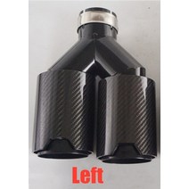 : 1pc 올 블랙 M 로고 Y 더블 아울렛 93mm Bmw 자동차 머플러 장착 배기, L IN 63mm-OUT 93mm