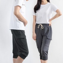 여자 주머니 카고 7부 트레이닝 바지 PT 츄리닝 심플