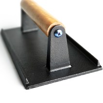 [여온] 무쇠 사각 그릴 프레스 돼지 껍데기 누르개 그릴프레스 누르개 누름판 돼지껍데기누르개 무쇠누르개 무쇠그릴프레스 불판누르개 사각누름판 껍데기굽기 구이용품, 단일사이즈