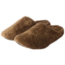 게티홈 남성 양털 후리스 거실화, 쵸코브라운, 1개