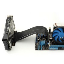 그래픽 라이저카드 PCI-E 4.0x16 고품질 연장 라이저 케이블 확장 수직 장착 게이밍 GPU 지원 30cm 90 도, 09 0.6m