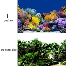 물멍 큐브 어항 하단섬프어항 자동청소어항수족관 배경 물고기 탱크 그림 HD 3D 스테레오 벽지 조경 장식, 14 Section J_01 30x40