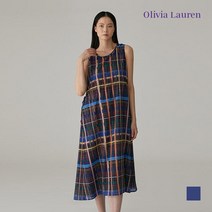 [백화점매장 정품출고] 올리비아로렌 원피스 체크 프린트 롱원피스_VOCOAXM5211