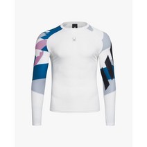 스파이더 남성 긴팔티 프로웹 컴프레션 암 패턴 SPHPCNCL201MWHT